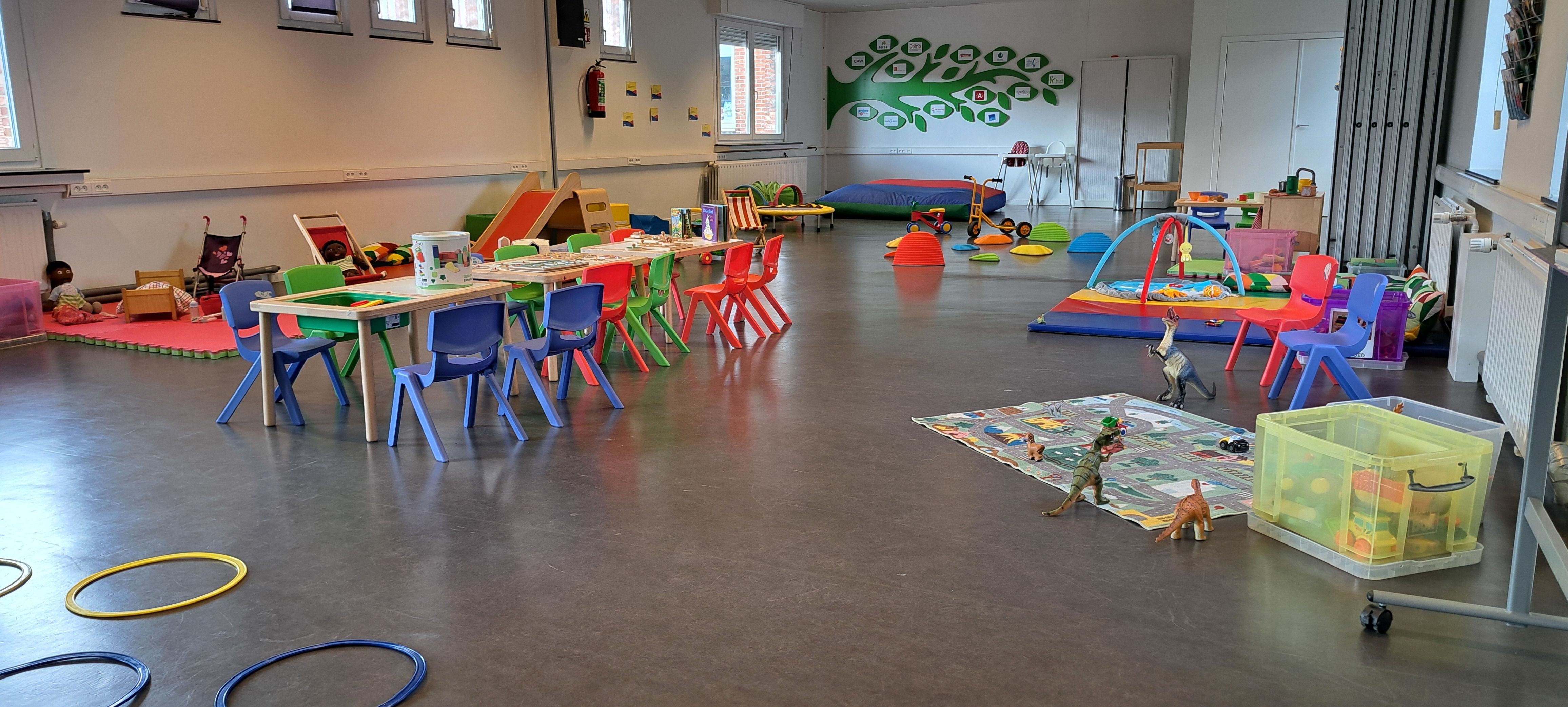 De spel- en ontmoetingsplek in Huis van het Kind Merksem.